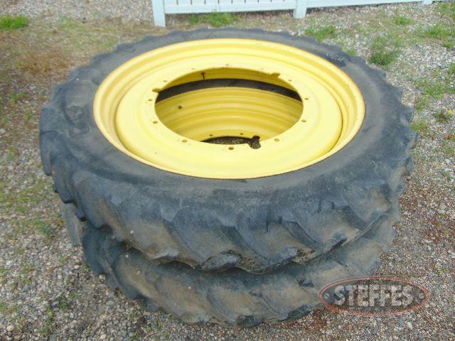 Set 320/90R50 tires on JD rims